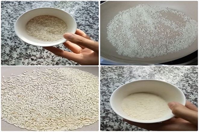 Rang gạo làm bột trợ thính