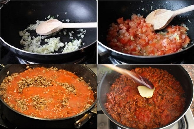 Stir -fry tomato sauce minced meat